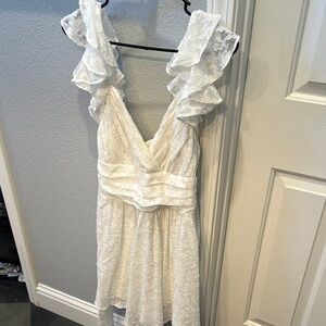 Selfie Leslie White Lace Dress